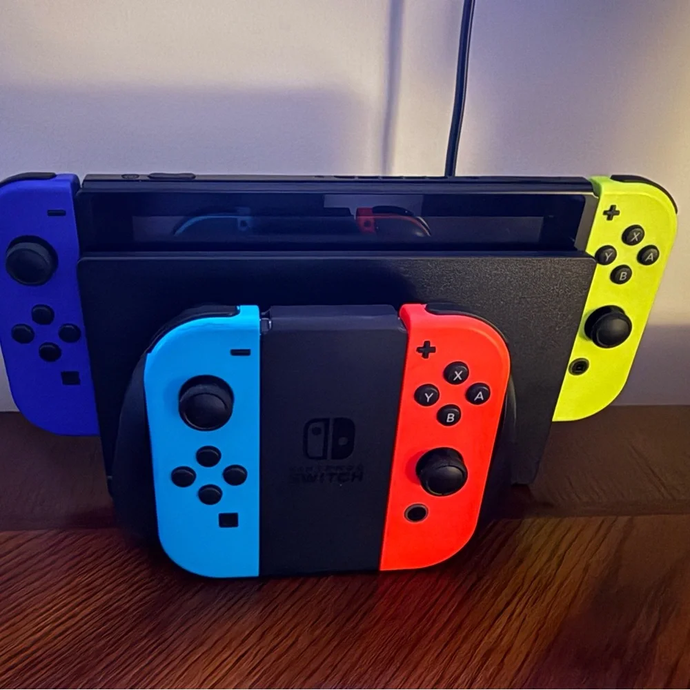 Nintendo Switch Console Neon Blue and Red